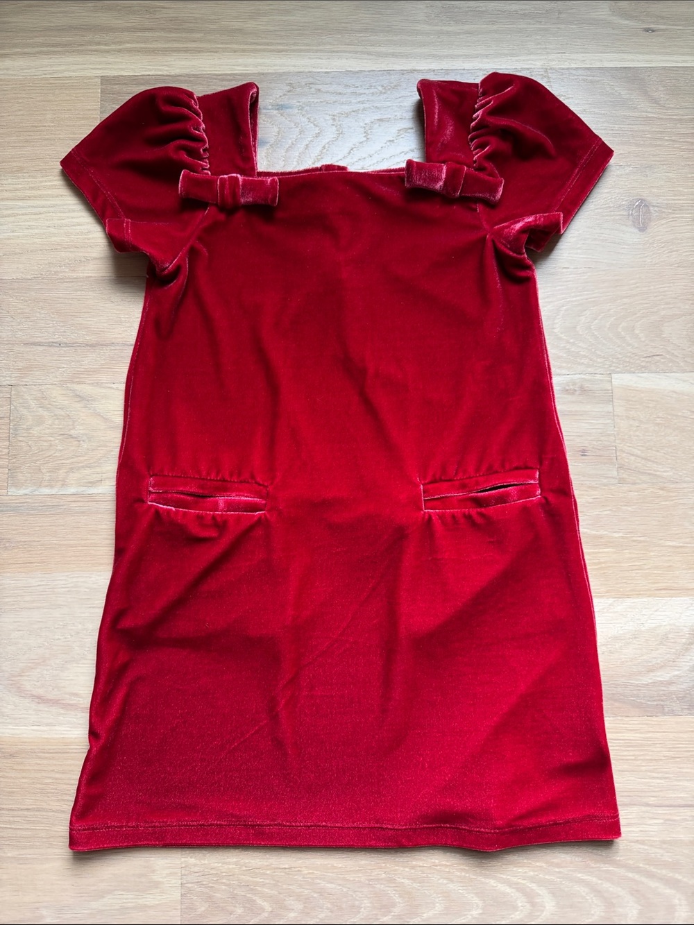 Gap Toddler Girls’ Velour Bow Shift Dress - Size 4 Years